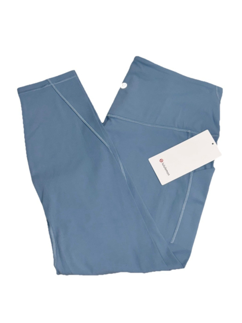 LULULEMON ALIGN HIGH RISE LEGGING 28”POCKETS STEEL BLUE SIZE 12